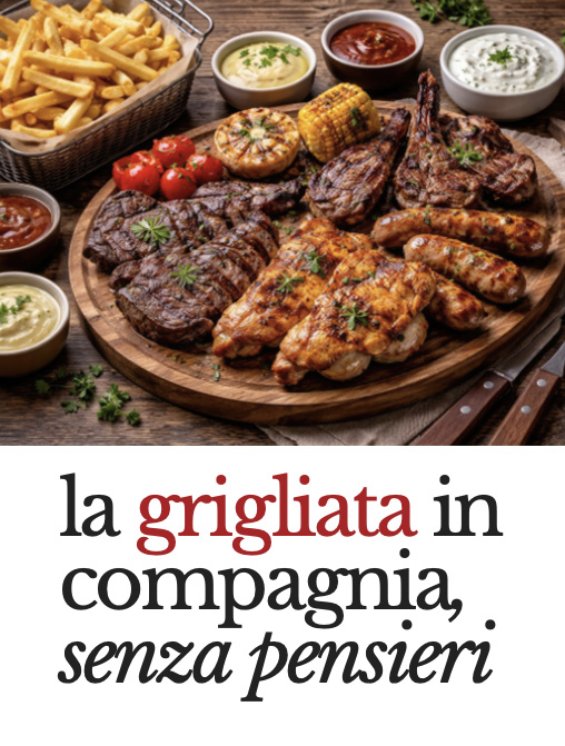 La grigliata in compagnia — carni alla brace e grill a legna per feste a Treviso